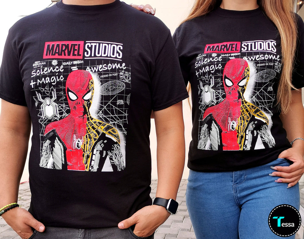 Camiseta negra Hombre Araña